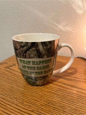 Mossy Oak Camo Mug with Green Text